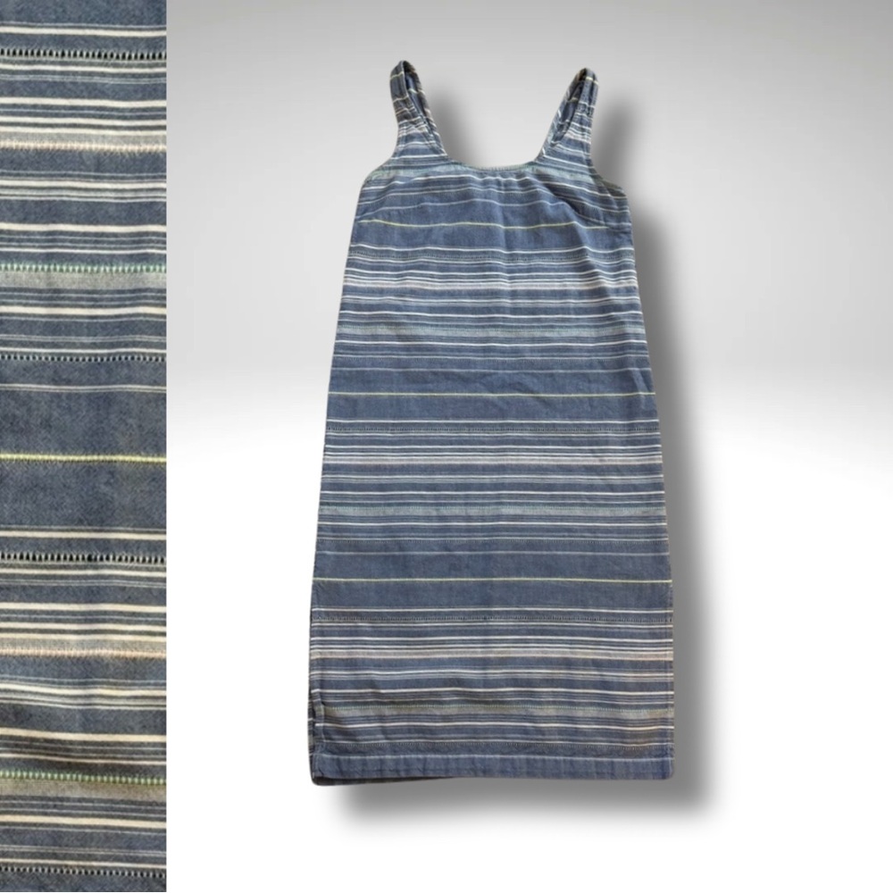 Marine Layer Brea Striped Cotton Midi Dress Blue White Beach Minimal Coastal XS